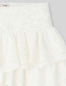 Jupe courte broderie anglaise