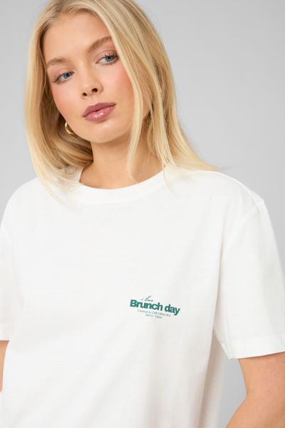 T-shirt imprim&eacute; manches courtes