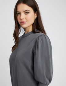 Sweat délavé avec fronces