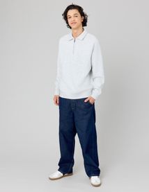 Sweat col polo zippé