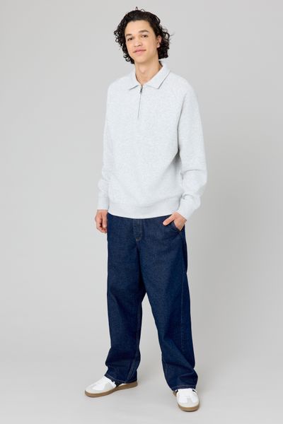 Sweat col polo zippé