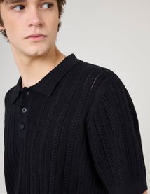 Polo maille fantaisie