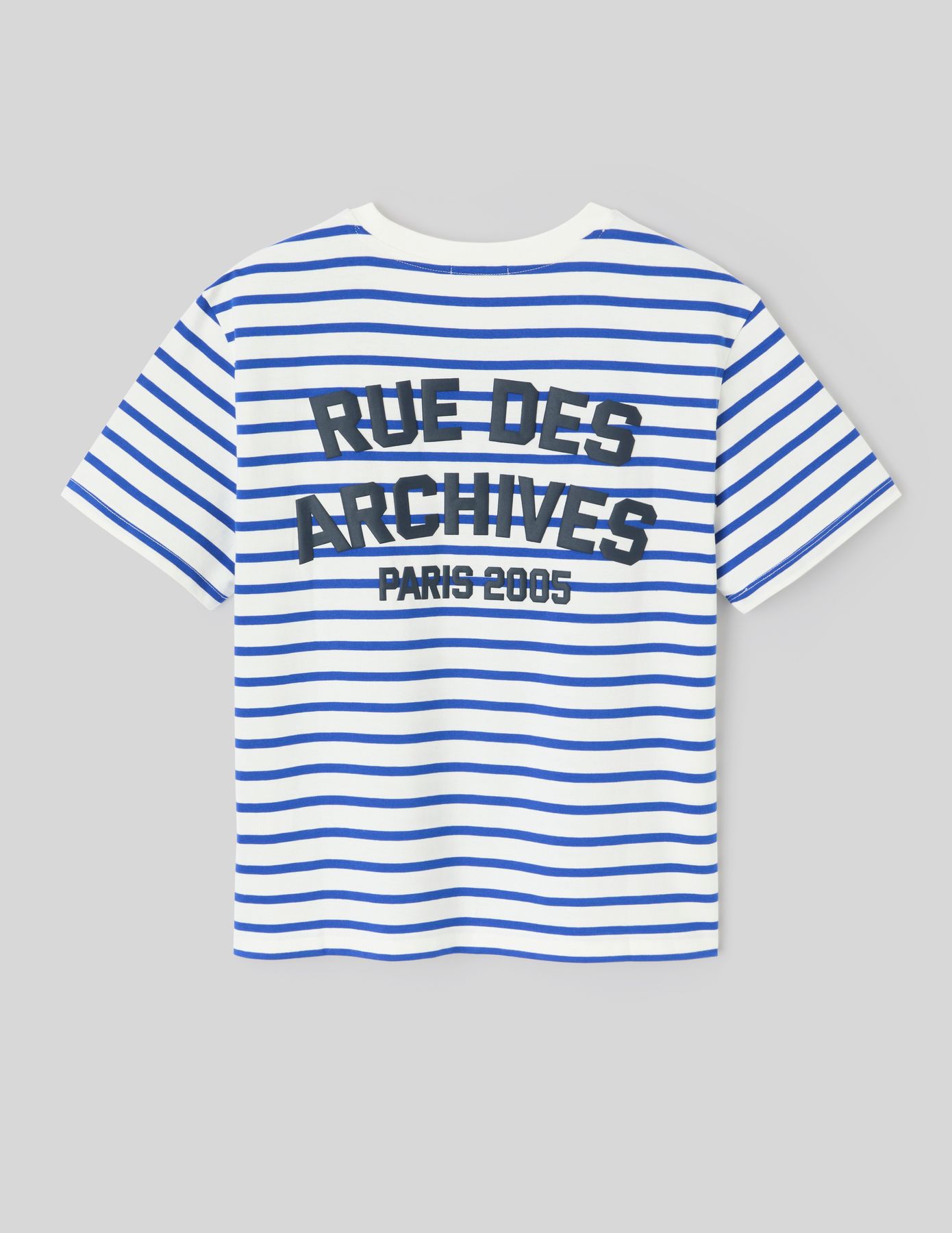 T-shirt ray&eacute; manches courtes