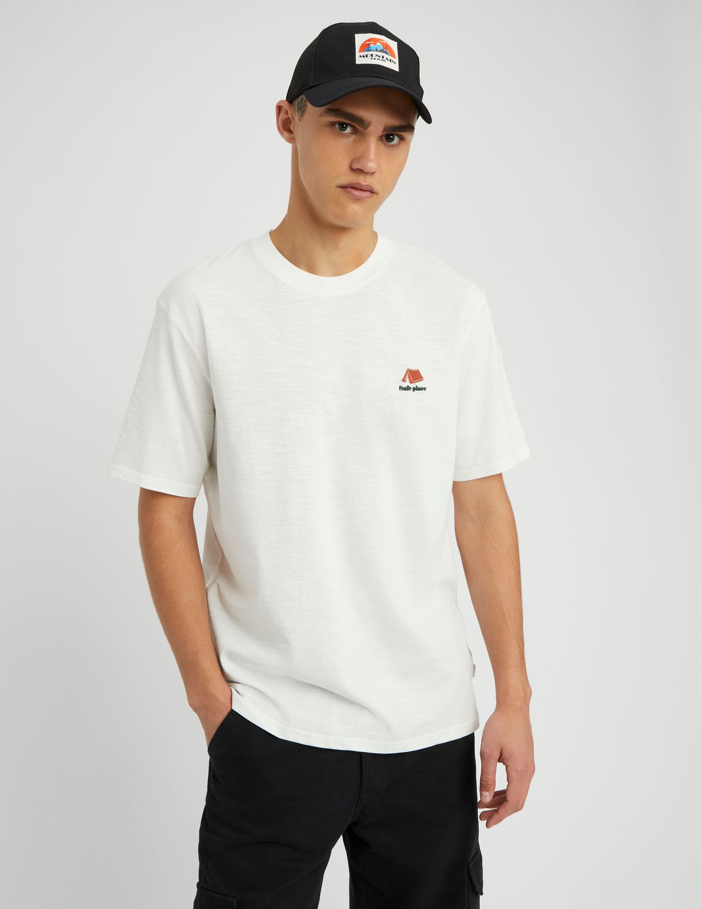 T-shirt mati&egrave;re flamm&eacute; imprim&eacute;