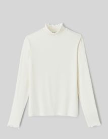 T-shirt col montant uni
