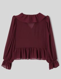 Blouse &agrave; volants