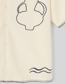 Chemise manches courtes brodée
