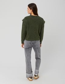 Pull col rond chiné