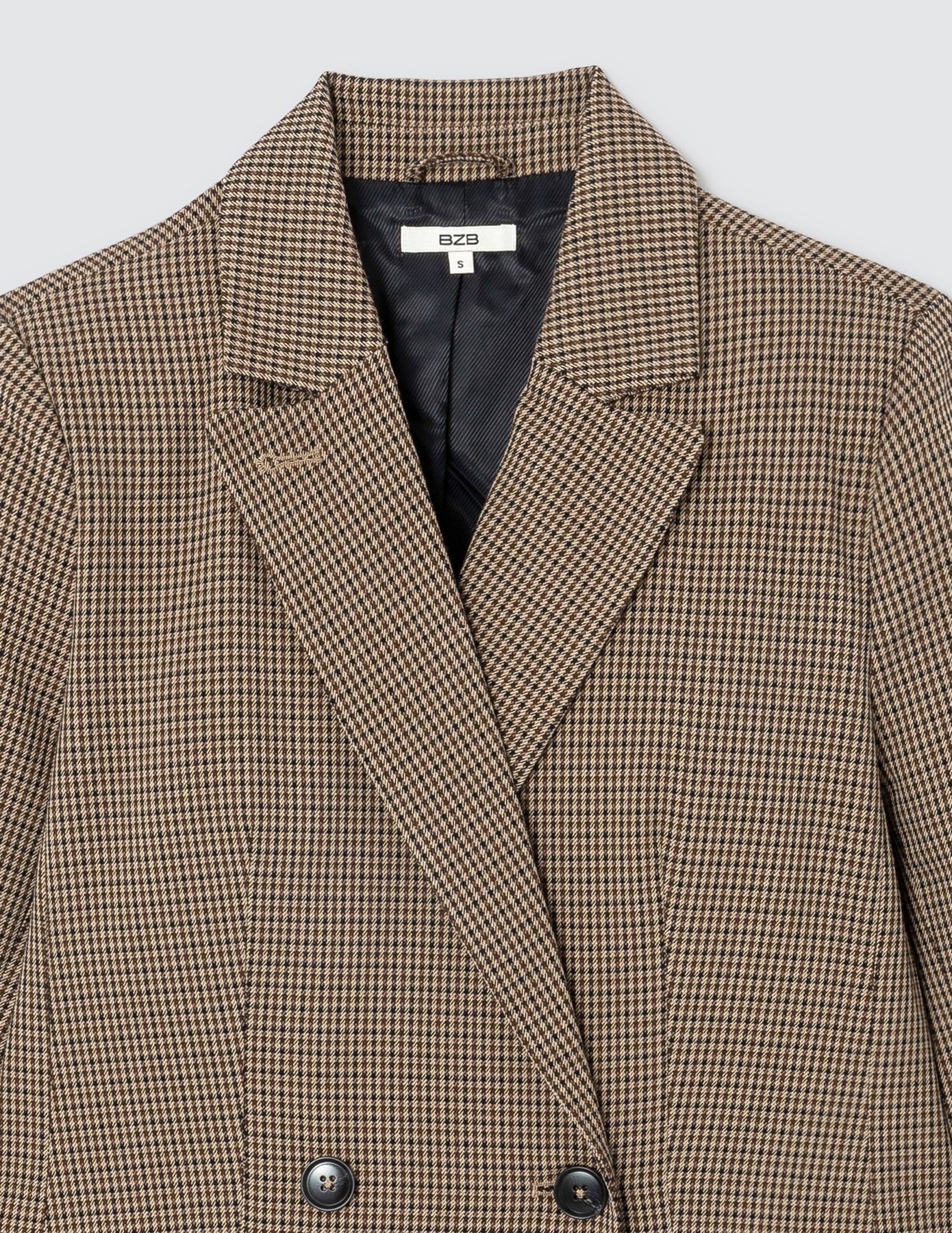 Veste blazer carreaux polyester recyclé
