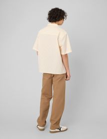 Chemise manches courtes ray&eacute;e seersucker