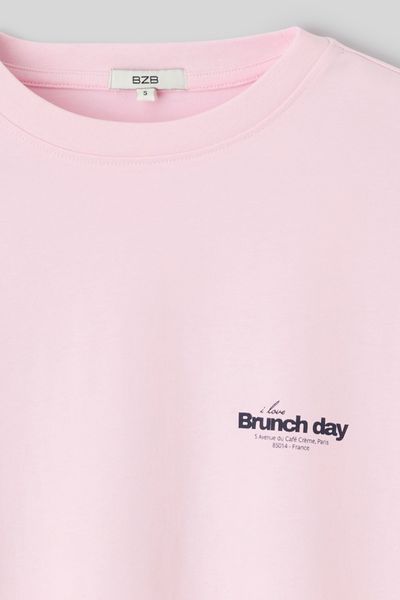 T-shirt imprim&eacute; manches courtes