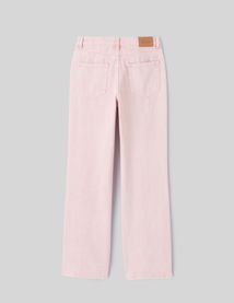Jean wide leg denim rose