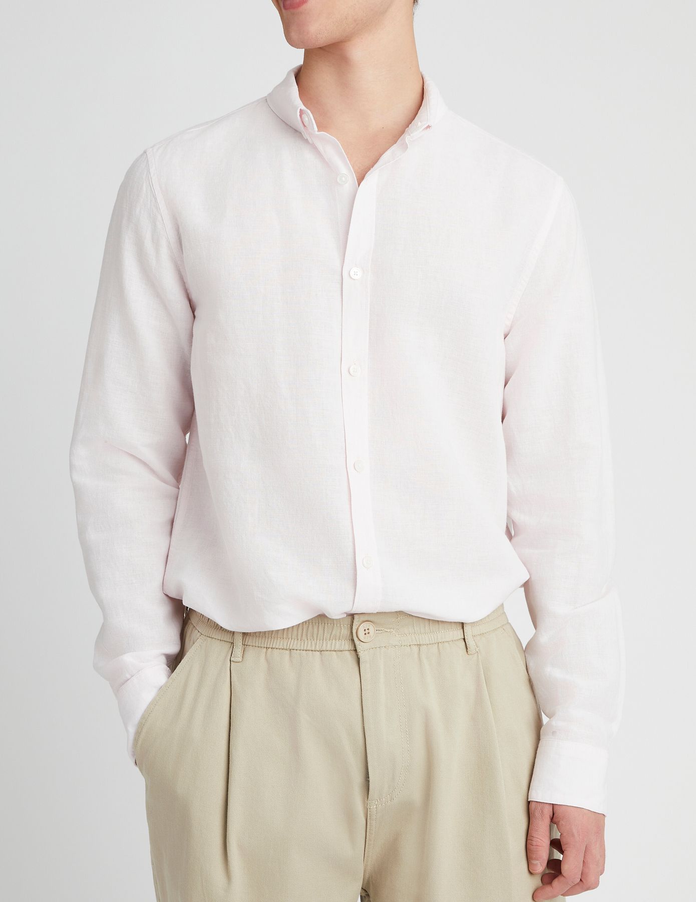 Chemise coton lin unie
