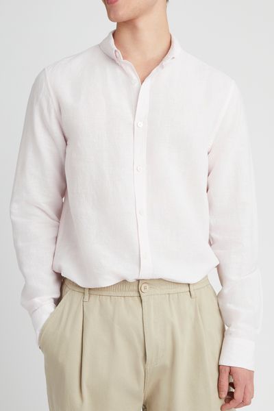 Chemise coton lin unie