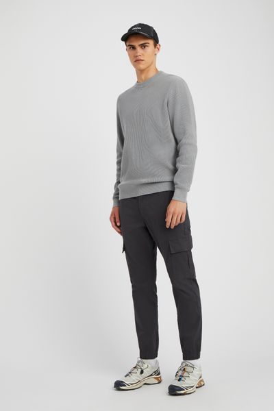 Pull col rond maille c&ocirc;tel&eacute;e