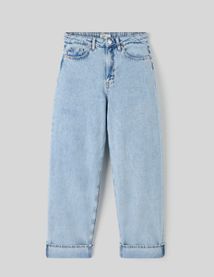 Jean wide leg à revers
