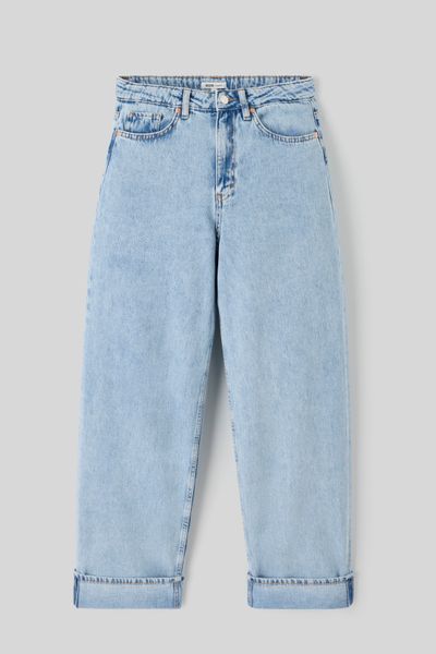 Jean wide leg à revers