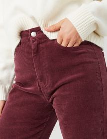 Pantalon straight velours