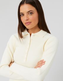 Pull maille côtelée