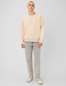 Sweat col rond broderie poitrine