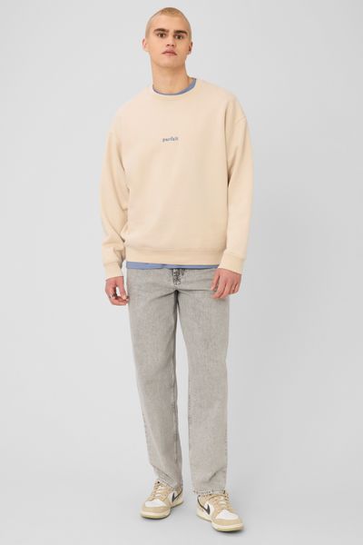 Sweat col rond broderie poitrine