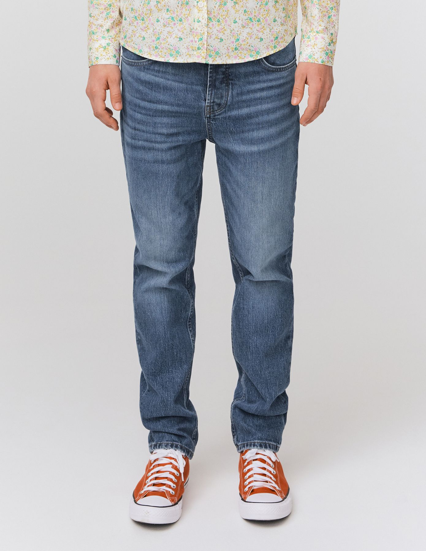 Jean straight double stone used