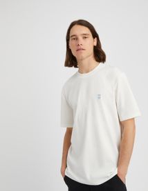 T-shirt lourd d&eacute;lav&eacute; brod&eacute;