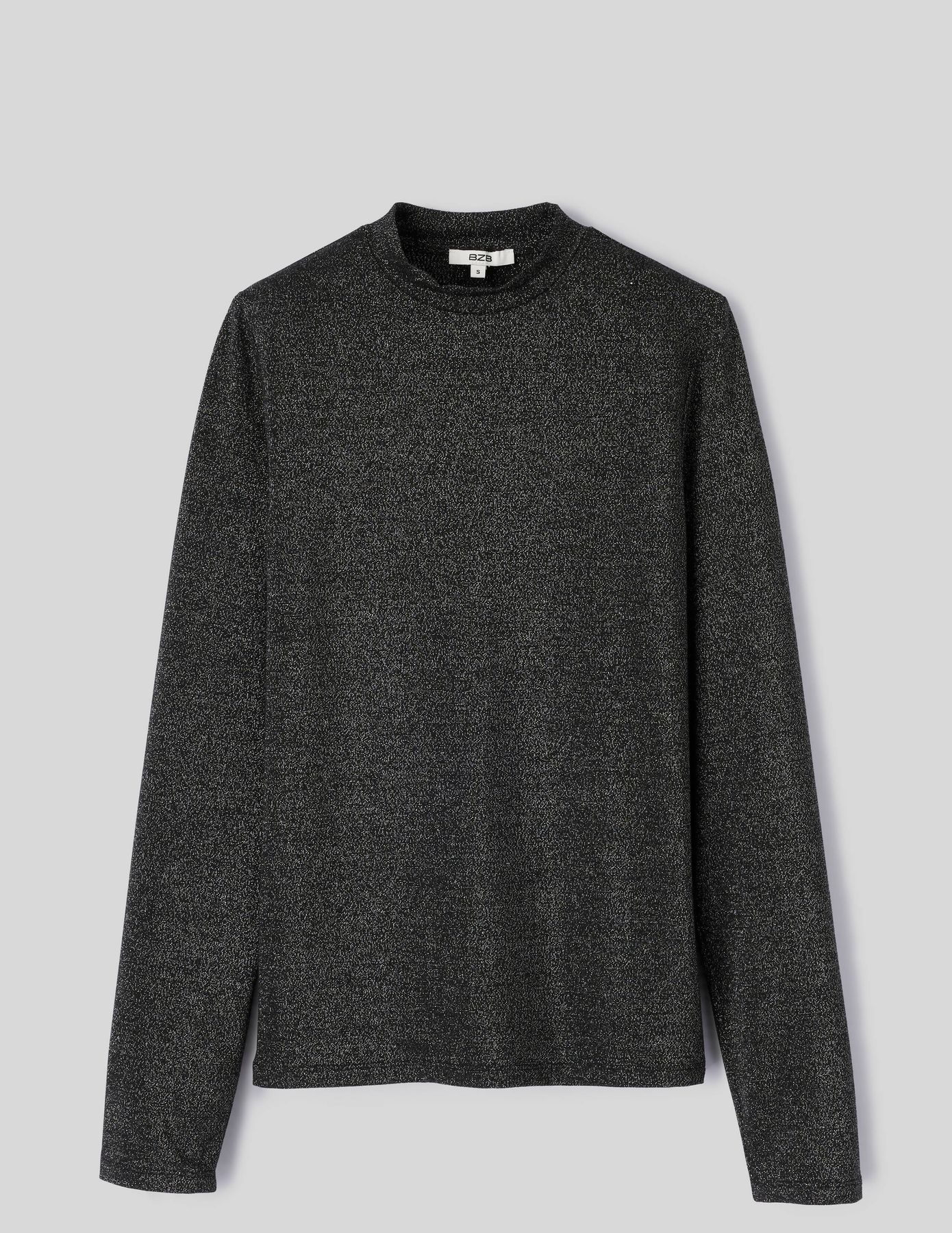 T-shirt col montant paillet&eacute;