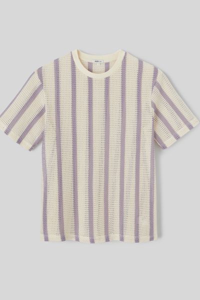 T-shirt tricot à rayures
