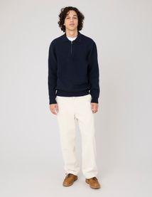 Pull col polo zippé