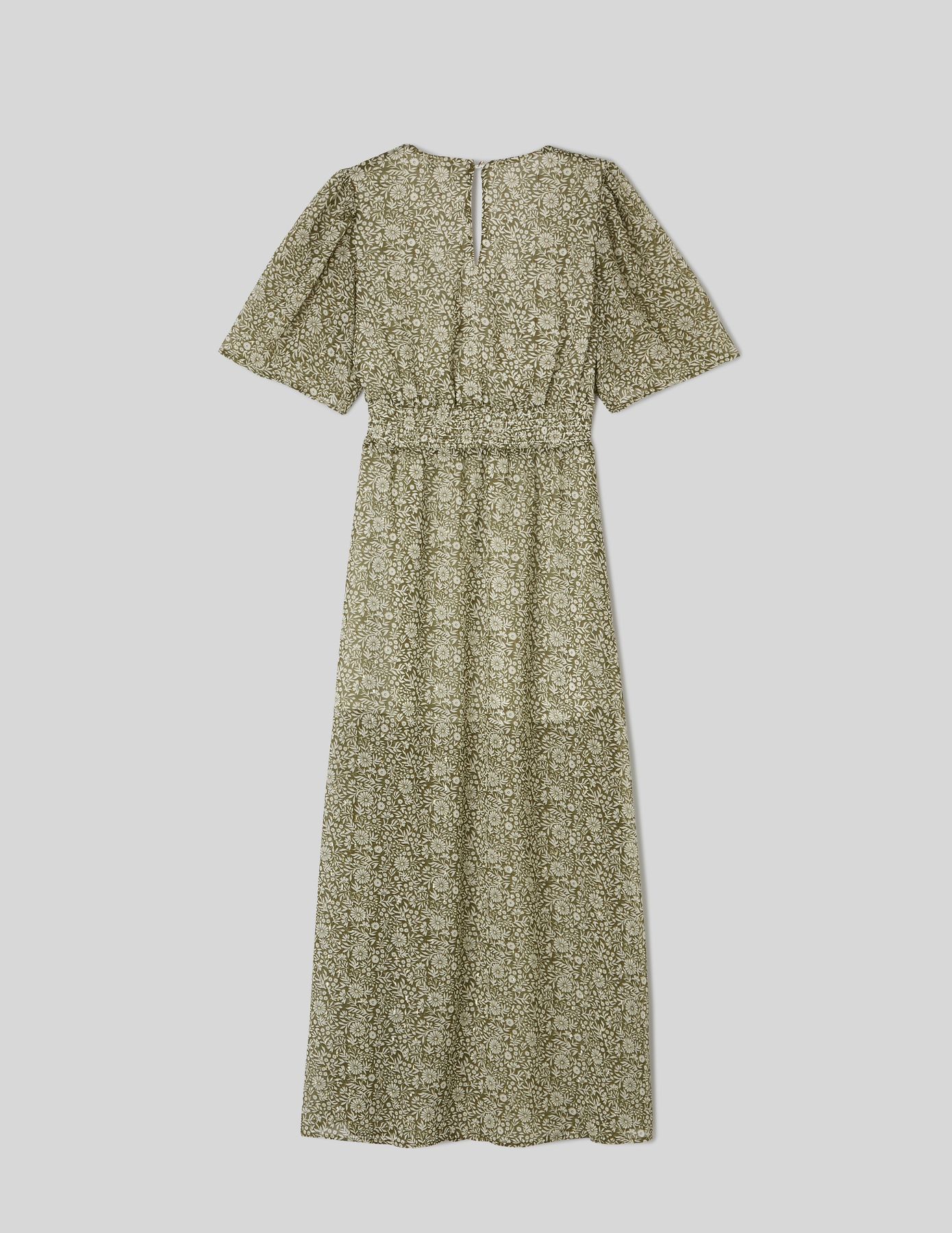 Robe longue imprimée en polyester recyclé