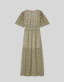 Robe longue imprimée en polyester recyclé