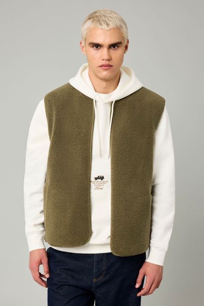 Blouson sans manches sherpa