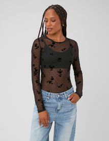 T-shirt r&eacute;sille manches longues