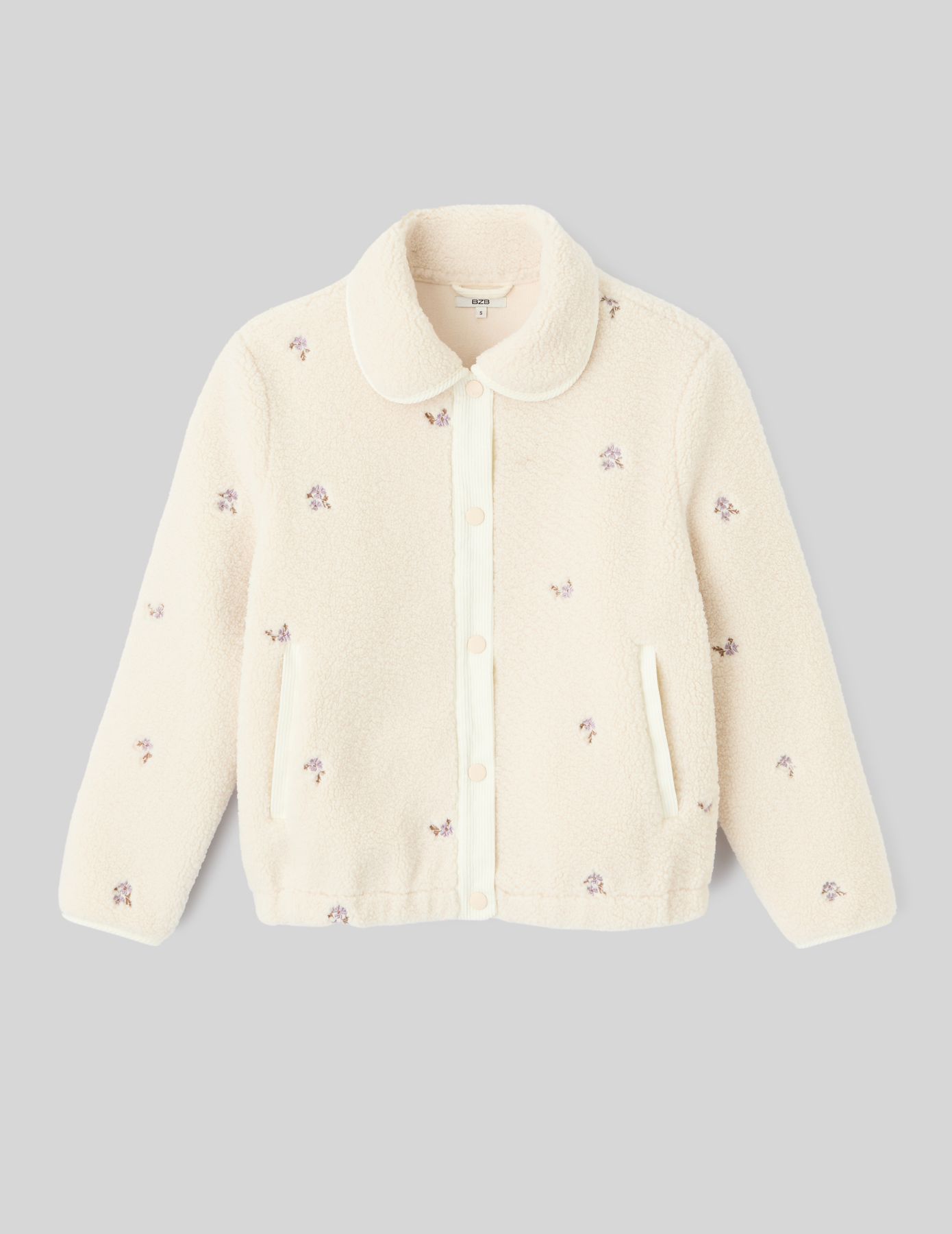 Blouson sherpa brodé