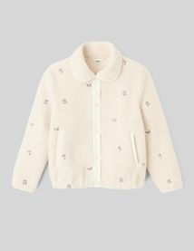 Blouson sherpa brodé