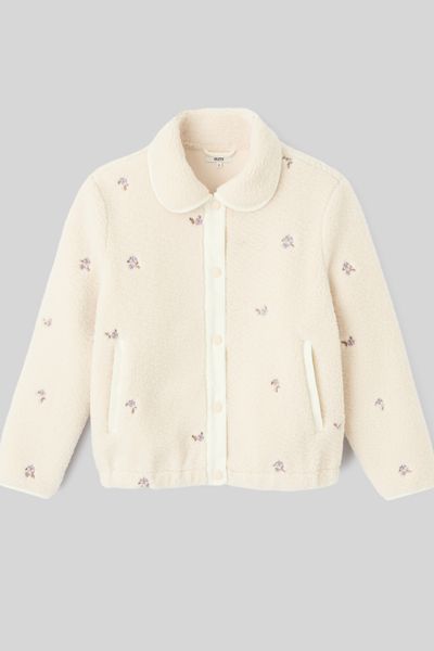 Blouson sherpa brodé