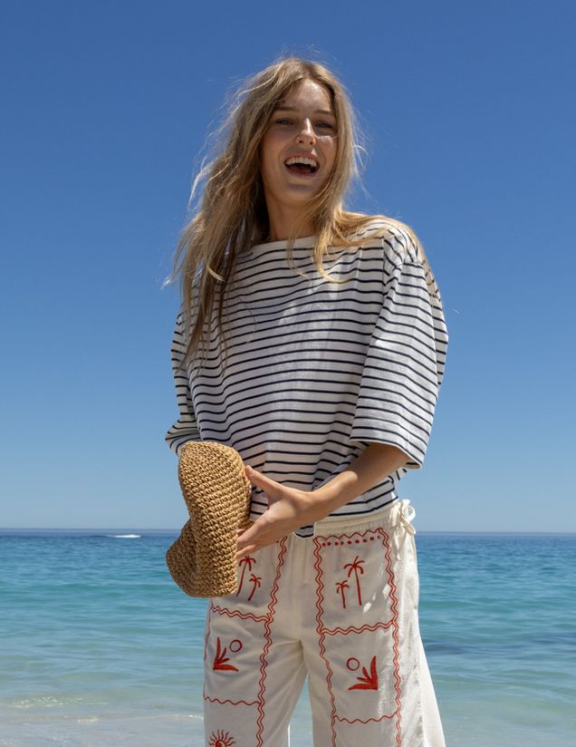 T-shirt oversize ray&eacute;