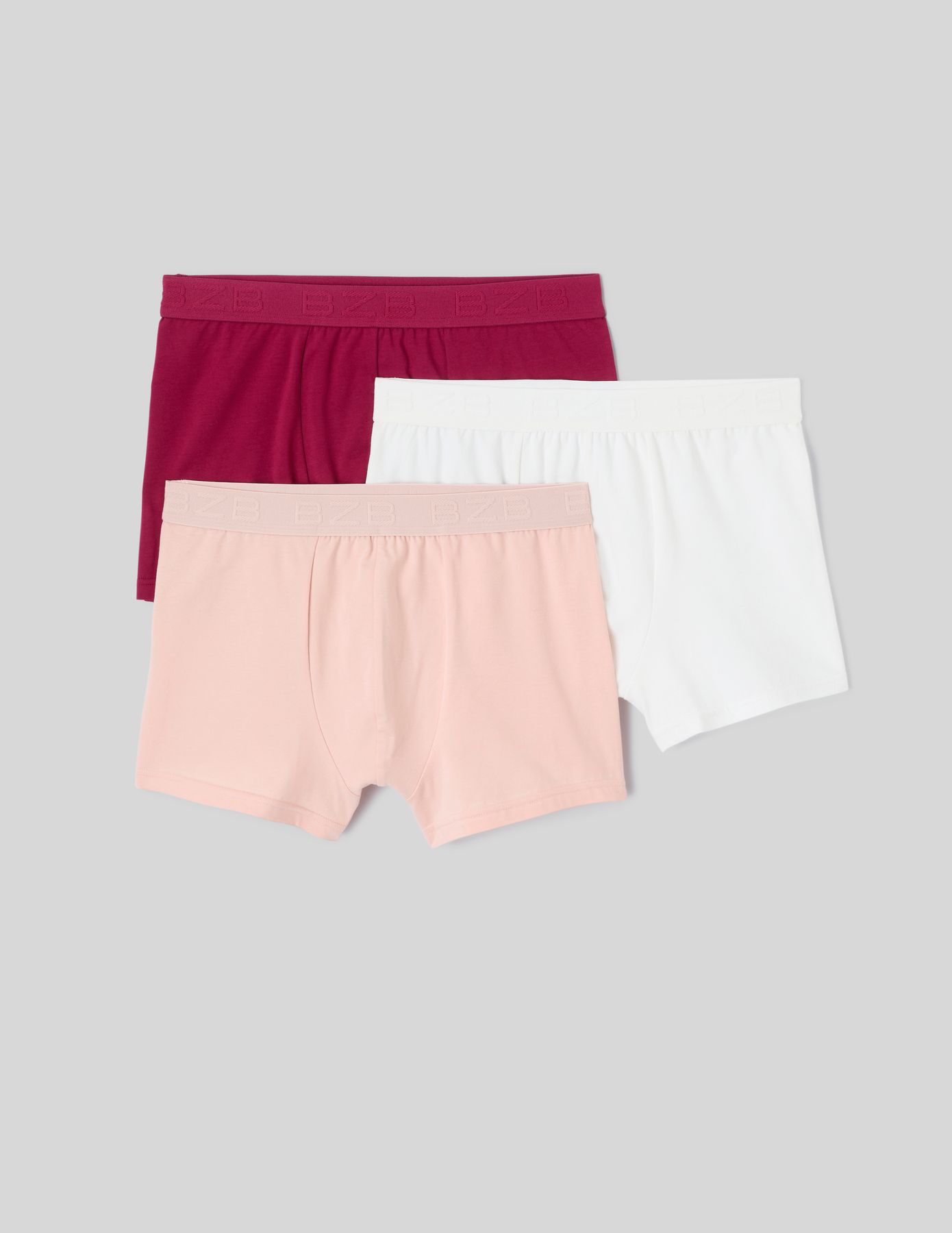 Lot de 3 boxers unis