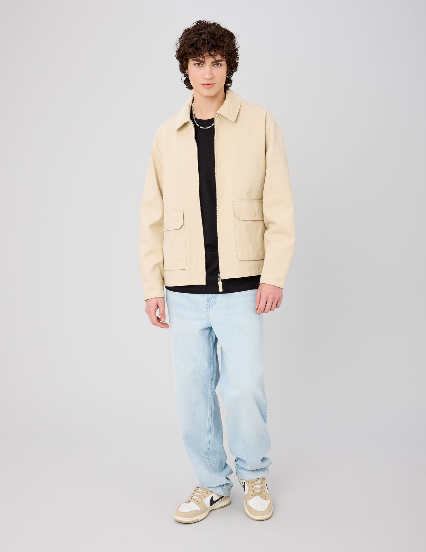 Veste zipp&eacute;e col velours