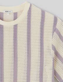 T-shirt tricot à rayures