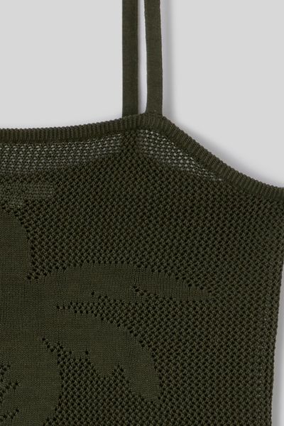 D&eacute;bardeur en crochet motif palmier