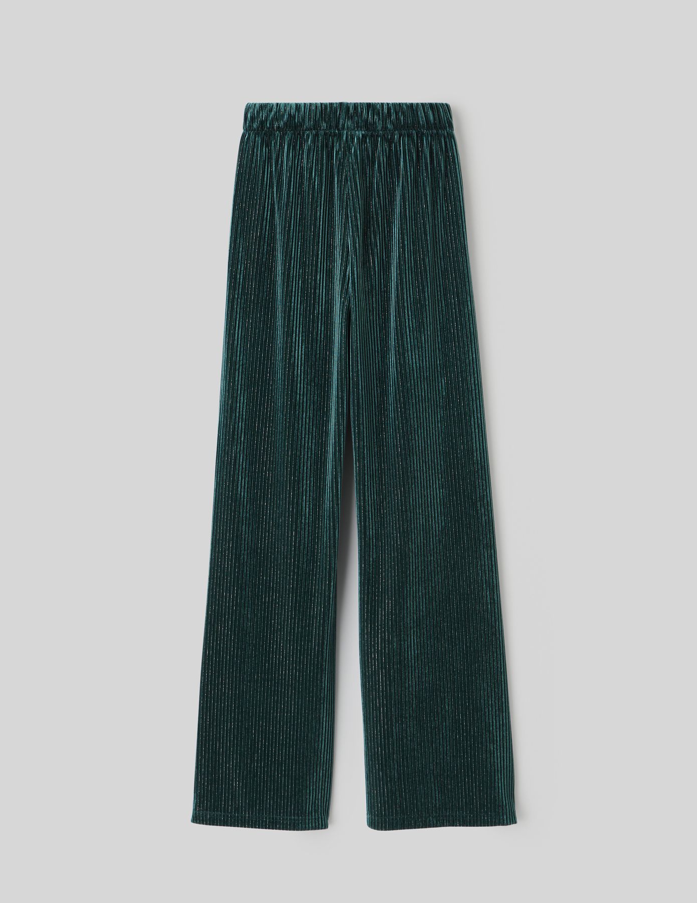 Pantalon wide leg en maille velours