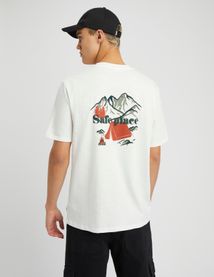 T-shirt mati&egrave;re flamm&eacute; imprim&eacute;