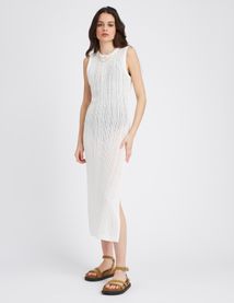 Robe longue en crochet