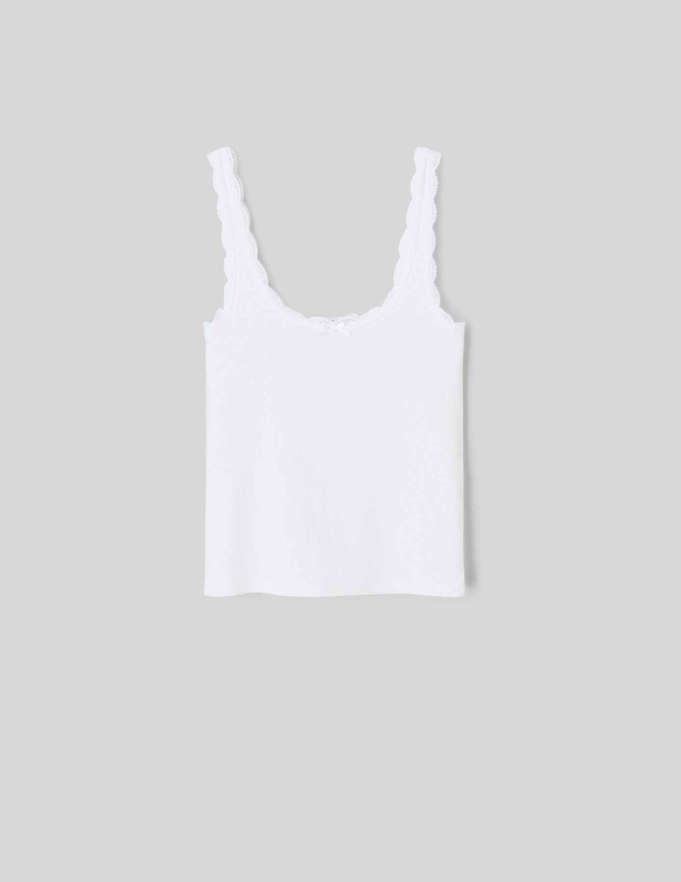 D&eacute;bardeur bords en dentelle avec n&oelig;ud