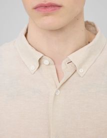 Chemise manches longues viscose lin