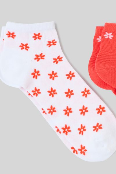 Lot de 3 paires de socquettes fleurs