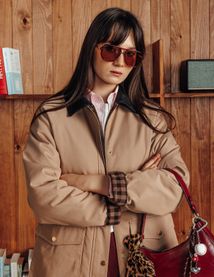 Veste avec col velours côtelé