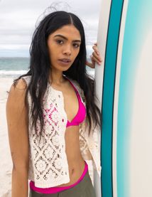 Cardigan sans manches en crochet